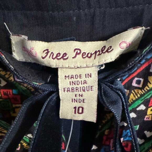 Vintage Free People Y2K Boho Floral Babydoll Velvet Strap Dress DeadStock Sz 10 - Picture 6 of 7